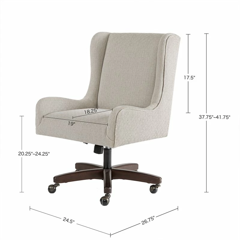 Cheap โญ Olliix Madison Park Gable Polyester Fabric And Solid Wood Office Chair In Cream/Morocco ๐ 9 Cheap โญ Olliix Madison Park Gable Polyester Fabric And Solid Wood Office Chair In Cream/Morocco ๐ - Image 7