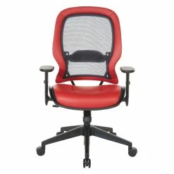 Best Sale 👍 Office Star Dark Air Grid Back Managers Office Chair With Dillon 💄 Lipstick Red Fabric Seat ✨ -Deals Writing Desks Store 2547638 3 L 1