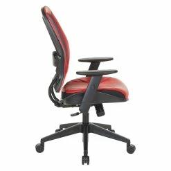 Best Sale 👍 Office Star Dark Air Grid Back Managers Office Chair With Dillon 💄 Lipstick Red Fabric Seat ✨ -Deals Writing Desks Store 2547638 4 L