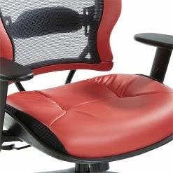 Best Sale 👍 Office Star Dark Air Grid Back Managers Office Chair With Dillon 💄 Lipstick Red Fabric Seat ✨ -Deals Writing Desks Store 2547638 8 L