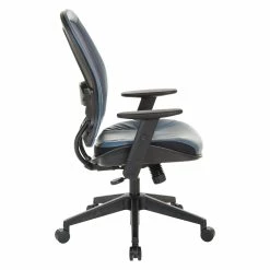 Promo ⭐ Office Star Dark Air Grid Back Managers Office Chair With Dillon Blue Fabric Seat 🌟 -Deals Writing Desks Store 2547639 4 L