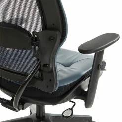 Promo ⭐ Office Star Dark Air Grid Back Managers Office Chair With Dillon Blue Fabric Seat 🌟 -Deals Writing Desks Store 2547639 7 L