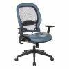 Promo ⭐ Office Star Dark Air Grid Back Managers Office Chair With Dillon Blue Fabric Seat 🌟 -Deals Writing Desks Store 2547639 L