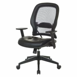 New 💯 Office Star Dark Air Grid Back Managers Office Chair With Dillon Black Fabric Seat 🧨 -Deals Writing Desks Store 2547640 1 L