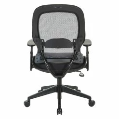 New 💯 Office Star Dark Air Grid Back Managers Office Chair With Dillon Black Fabric Seat 🧨 -Deals Writing Desks Store 2547640 5 L