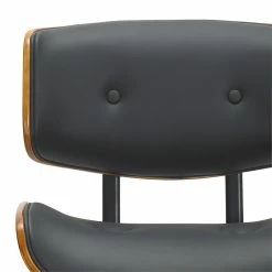 Coupon ⭐ WHI Loki Transitional Faux Leather Upholstered Office Chair In Black 🧨 -Deals Writing Desks Store 2556487 6 L