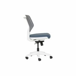 Outlet 👍 Unique Furniture Contemporary Fabric Seat Office Chair In Gray Finish 😉 -Deals Writing Desks Store 2557955 3 L
