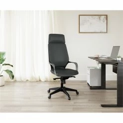 Outlet ✨ Unique Furniture Highback Polyester Fabric Seat Office Chair In Gray 🔔 7 Outlet ✨ Unique Furniture Highback Polyester Fabric Seat Office Chair In Gray 🔔 -Deals Writing Desks Store 2557962 2 L
