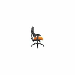 Best deal ✨ Office Star Vertical Black Mesh Back Chair With Shiny Black Base And Orange Mesh Fabric Seat 🧨 -Deals Writing Desks Store 2558105 2 L