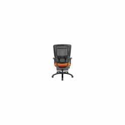 Best deal ✨ Office Star Vertical Black Mesh Back Chair With Shiny Black Base And Orange Mesh Fabric Seat 🧨 -Deals Writing Desks Store 2558105 3 L