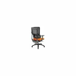 Best deal ✨ Office Star Vertical Black Mesh Back Chair With Shiny Black Base And Orange Mesh Fabric Seat 🧨 -Deals Writing Desks Store 2558105 4 L
