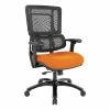Best deal ✨ Office Star Vertical Black Mesh Back Chair With Shiny Black Base And Orange Mesh Fabric Seat 🧨