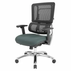 Brand new ⌛ Office Star Vertical Black Mesh Back Chair In Gray Fabric Mesh 💯 -Deals Writing Desks Store 2558106 1 L