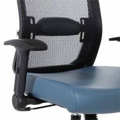 Outlet 😍 Office Star Black Matrix Back Manager's Office Chair With Dillon Blue Fabric Seat 😀 -Deals Writing Desks Store 2560327 7 L