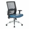 Outlet 😍 Office Star Black Matrix Back Manager's Office Chair With Dillon Blue Fabric Seat 😀 -Deals Writing Desks Store 2560327 L