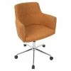 Best Pirce 🤩 LumiSource Andrew Contemporary Metal And Fabric Office Chair In Orange 🤩