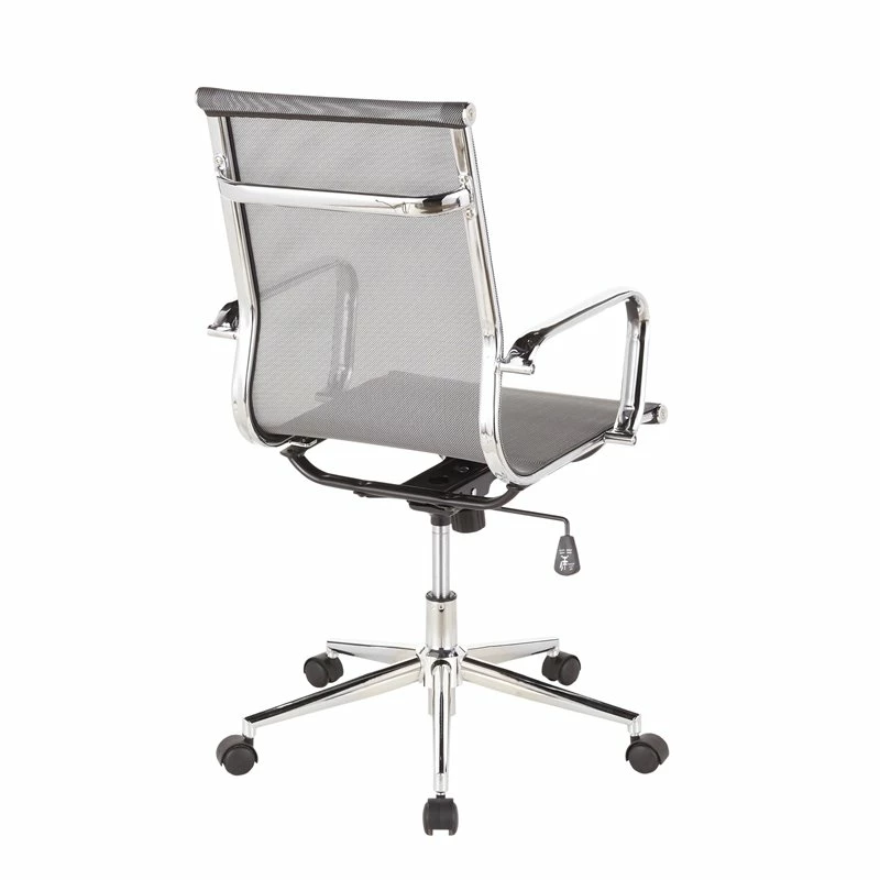 Budget 🤩 LumiSource Mirage Mesh Fabric And Metal Office Chair In Chrome/Silver 😉 7 Budget 🤩 LumiSource Mirage Mesh Fabric And Metal Office Chair In Chrome/Silver 😉 - Image 5
