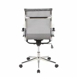 Budget 🤩 LumiSource Mirage Mesh Fabric And Metal Office Chair In Chrome/Silver 😉 16 Budget 🤩 LumiSource Mirage Mesh Fabric And Metal Office Chair In Chrome/Silver 😉 -Deals Writing Desks Store 2561262 5 L