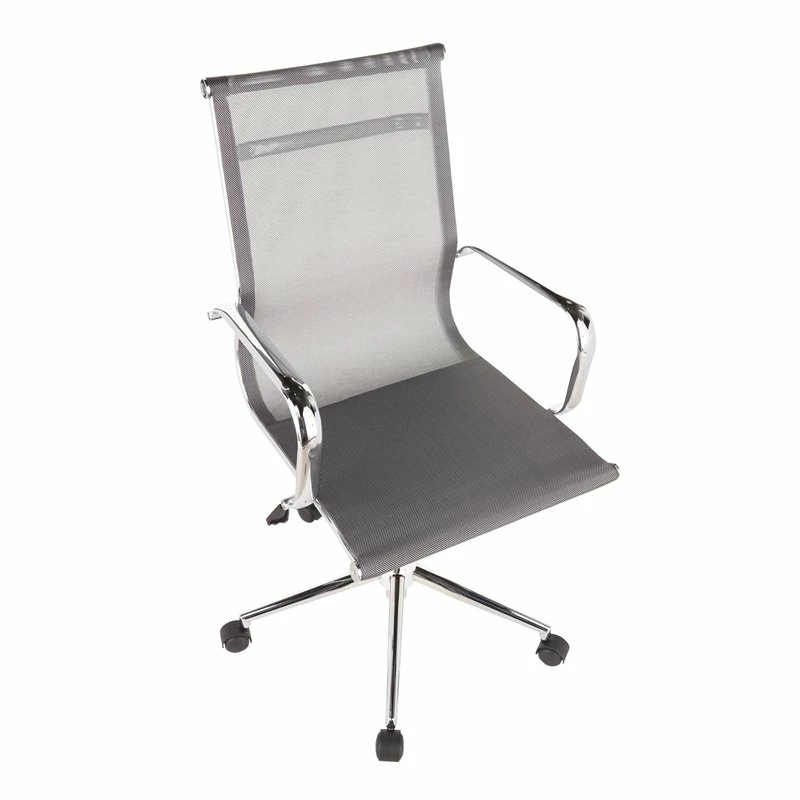 Budget 🤩 LumiSource Mirage Mesh Fabric And Metal Office Chair In Chrome/Silver 😉 9 Budget 🤩 LumiSource Mirage Mesh Fabric And Metal Office Chair In Chrome/Silver 😉 - Image 7