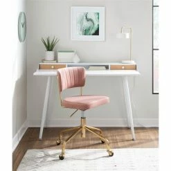 Cheap ❤️ LumiSource Tania Velvet Fabric And Painted Steel Task Chair In Gold/Pink 😉 14 Cheap ❤️ LumiSource Tania Velvet Fabric And Painted Steel Task Chair In Gold/Pink 😉 -Deals Writing Desks Store 2561265 1 L