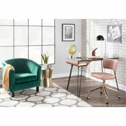 Cheap ❤️ LumiSource Tania Velvet Fabric And Painted Steel Task Chair In Gold/Pink 😉 15 Cheap ❤️ LumiSource Tania Velvet Fabric And Painted Steel Task Chair In Gold/Pink 😉 -Deals Writing Desks Store 2561265 10 L