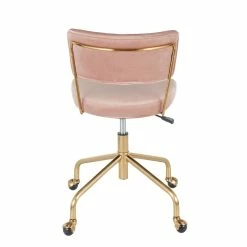 Cheap ❤️ LumiSource Tania Velvet Fabric And Painted Steel Task Chair In Gold/Pink 😉 19 Cheap ❤️ LumiSource Tania Velvet Fabric And Painted Steel Task Chair In Gold/Pink 😉 -Deals Writing Desks Store 2561265 5 L