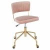 Cheap ❤️ LumiSource Tania Velvet Fabric And Painted Steel Task Chair In Gold/Pink 😉 2 Cheap ❤️ LumiSource Tania Velvet Fabric And Painted Steel Task Chair In Gold/Pink 😉 -Deals Writing Desks Store 2561265 L