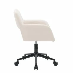 Flash Sale ⭐ Atlin Designs Fabric Upholstered Task Chair In Off White 🔥 -Deals Writing Desks Store 2561608 10 L