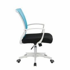 New 🛒 UrbanPro Ergonomic Fabric Mesh Back Office Chair In Teal Blue 🌟 -Deals Writing Desks Store 2561819 10 L