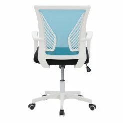 New 🛒 UrbanPro Ergonomic Fabric Mesh Back Office Chair In Teal Blue 🌟 -Deals Writing Desks Store 2561819 11 L