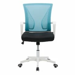 New 🛒 UrbanPro Ergonomic Fabric Mesh Back Office Chair In Teal Blue 🌟 -Deals Writing Desks Store 2561819 7 L