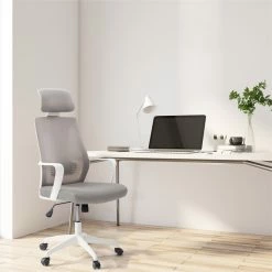 Best Pirce 🥰 UrbanPro Fabric Mesh Back Office Chair In Gray And White 🥰 23 Best Pirce 🥰 UrbanPro Fabric Mesh Back Office Chair In Gray And White 🥰 -Deals Writing Desks Store 2561820 6 L