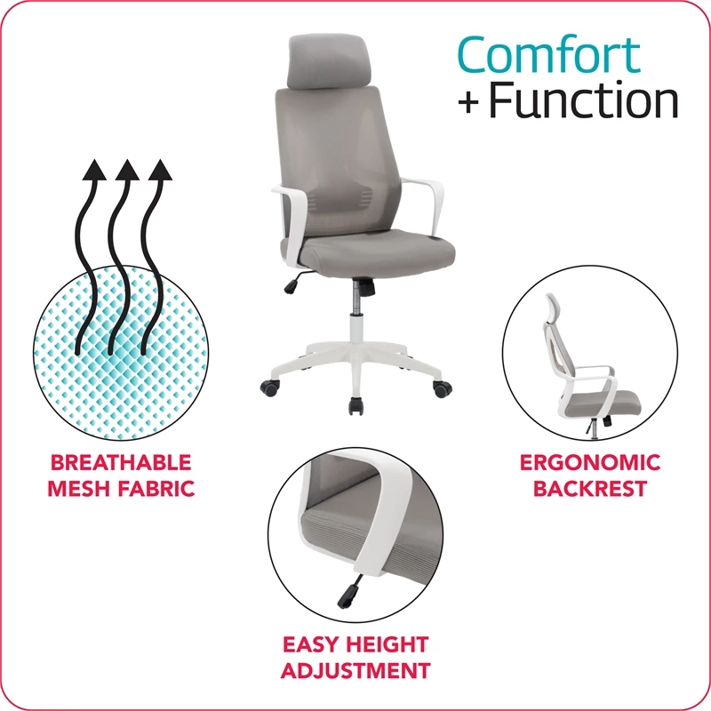 Best Pirce 🥰 UrbanPro Fabric Mesh Back Office Chair In Gray And White 🥰 11 Best Pirce 🥰 UrbanPro Fabric Mesh Back Office Chair In Gray And White 🥰 - Image 9