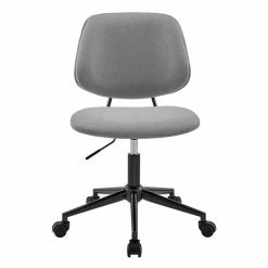 Deals 🌟 New Pacific Direct Noah 21.5" Fabric And Plywood Swivel Office Chair In Gray 🎁 -Deals Writing Desks Store 2568959 1 L