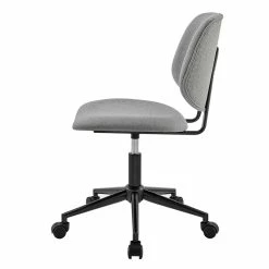 Deals 🌟 New Pacific Direct Noah 21.5" Fabric And Plywood Swivel Office Chair In Gray 🎁 -Deals Writing Desks Store 2568959 2 L