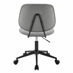 Deals 🌟 New Pacific Direct Noah 21.5" Fabric And Plywood Swivel Office Chair In Gray 🎁 -Deals Writing Desks Store 2568959 3 L