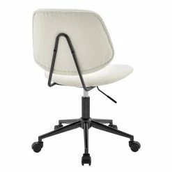 Best Pirce 🌟 New Pacific Direct Noah 21.5" Fabric And Plywood Swivel Office Chair In Ivory 🔥 15 Best Pirce 🌟 New Pacific Direct Noah 21.5" Fabric And Plywood Swivel Office Chair In Ivory 🔥 -Deals Writing Desks Store 2568960 4 L