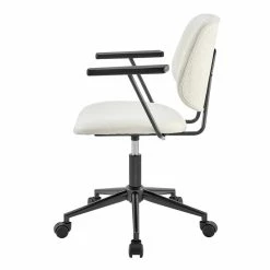 Coupon ⌛ New Pacific Direct Noah 21.5" Fabric Plywood Swivel Office Arm Chair In Ivory ✨ -Deals Writing Desks Store 2568961 2 L