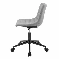 New 🔥 New Pacific Direct Claire 22" Fabric And Plywood Swivel Office Chair In Gray 🤩 -Deals Writing Desks Store 2568981 2 L