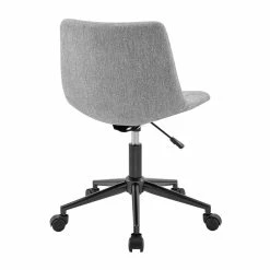 New 🔥 New Pacific Direct Claire 22" Fabric And Plywood Swivel Office Chair In Gray 🤩 -Deals Writing Desks Store 2568981 4 L