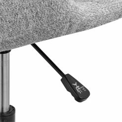 New 🔥 New Pacific Direct Claire 22" Fabric And Plywood Swivel Office Chair In Gray 🤩 -Deals Writing Desks Store 2568981 7 L