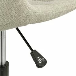 Discount ✔️ New Pacific Direct Claire 22" Fabric And Plywood Swivel Office Chair In Cream 🎁 -Deals Writing Desks Store 2568982 7 L