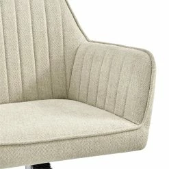 Flash Sale 🤩 New Pacific Direct Thompson 18.5" Fabric Swivel Office Arm Chair In Cream 🌟 -Deals Writing Desks Store 2568985 6 L