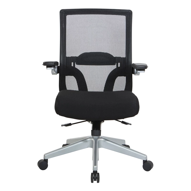 Buy 😉 Office Star Manager's Chair With Breathable Mesh Back And Black Fabric Seat ✔️ 4 Buy 😉 Office Star Manager's Chair With Breathable Mesh Back And Black Fabric Seat ✔️ - Image 2