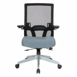 Coupon ✨ Office Star Manager's Chair With Breathable Mesh Back And Blue Fabric Seat 🛒 -Deals Writing Desks Store 2573918 1 L