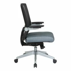 Coupon ✨ Office Star Manager's Chair With Breathable Mesh Back And Blue Fabric Seat 🛒 -Deals Writing Desks Store 2573918 2 L
