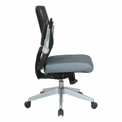 Coupon ✨ Office Star Manager's Chair With Breathable Mesh Back And Blue Fabric Seat 🛒 -Deals Writing Desks Store 2573918 3 L