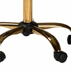 Best Pirce 🛒 Baxton Studio Savara Grey Velvet Fabric And Gold Metal Swivel Office Chair 🔥 -Deals Writing Desks Store 2574321 6 L