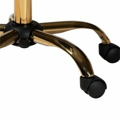 Buy 😀 Baxton Studio Savara Aqua Velvet Fabric And Gold Metal Swivel Office Chair ⌛ -Deals Writing Desks Store 2574322 6 L