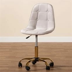 Hot Sale 👏 Baxton Studio Kabira Grey Velvet Fabric And Gold Metal Swivel Office Chair 🛒 25 Hot Sale 👏 Baxton Studio Kabira Grey Velvet Fabric And Gold Metal Swivel Office Chair 🛒 -Deals Writing Desks Store 2574324 10 L